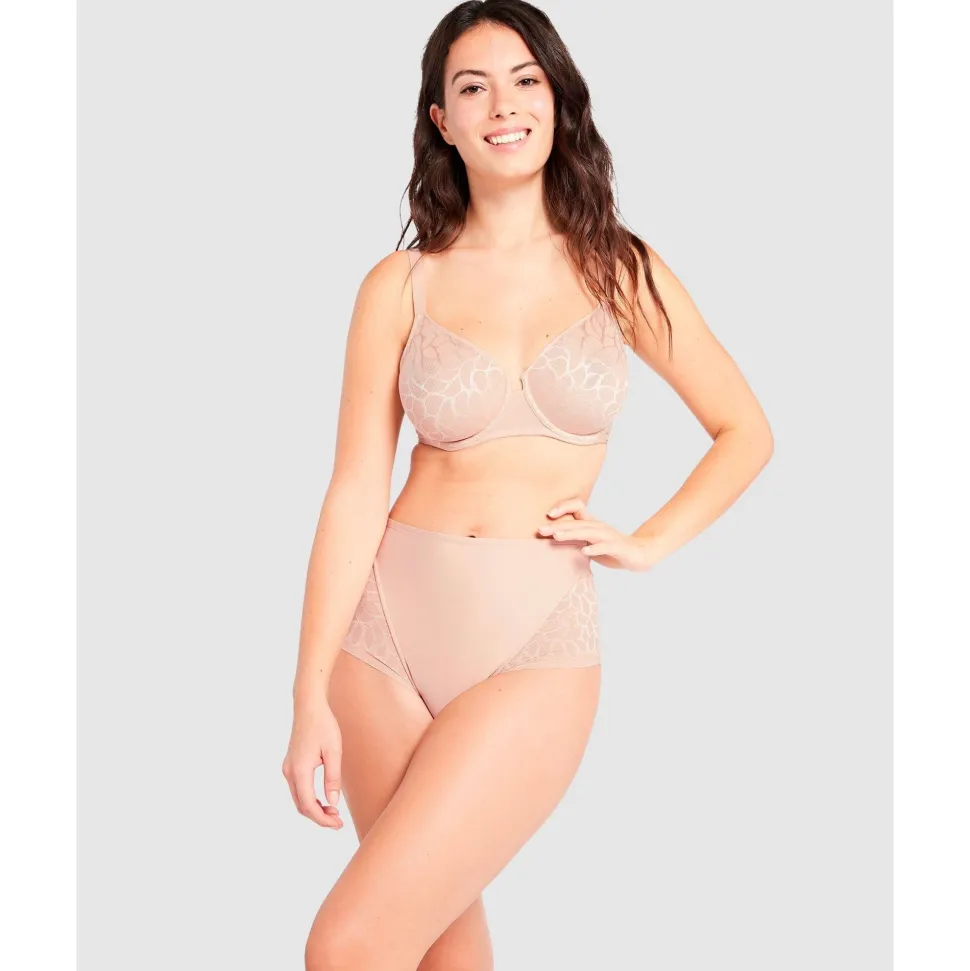 Buy Perfect Curves High Waist Lace Shaping Brief-Blush