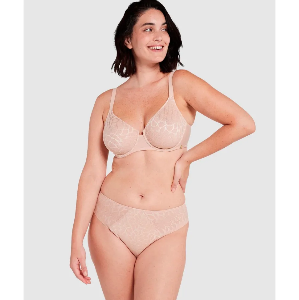 Buy Perfect Curves Smooth Lace Wired T-Shirt Bra-Blush