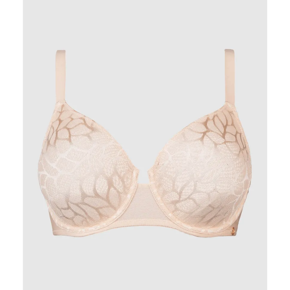 Buy Perfect Curves Smooth Lace Wired T-Shirt Bra-Blush