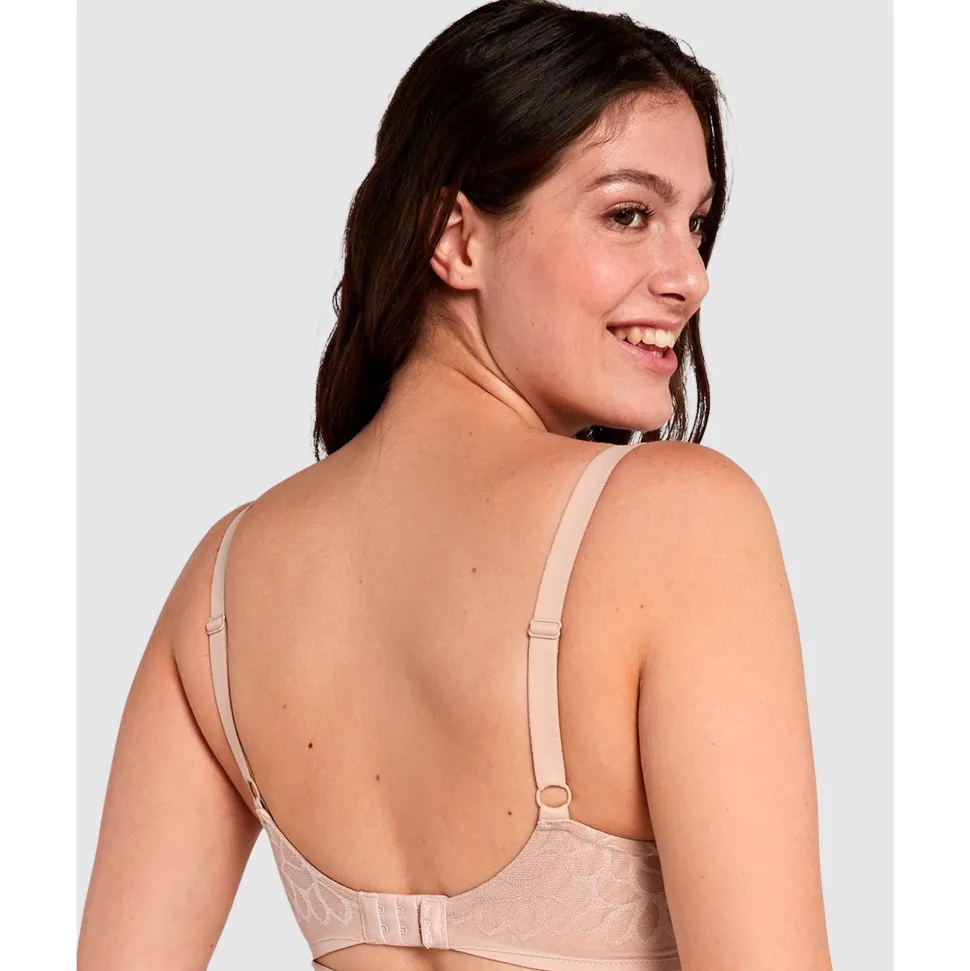 Buy Perfect Curves Wired Minimiser Bra with Lace-Blush