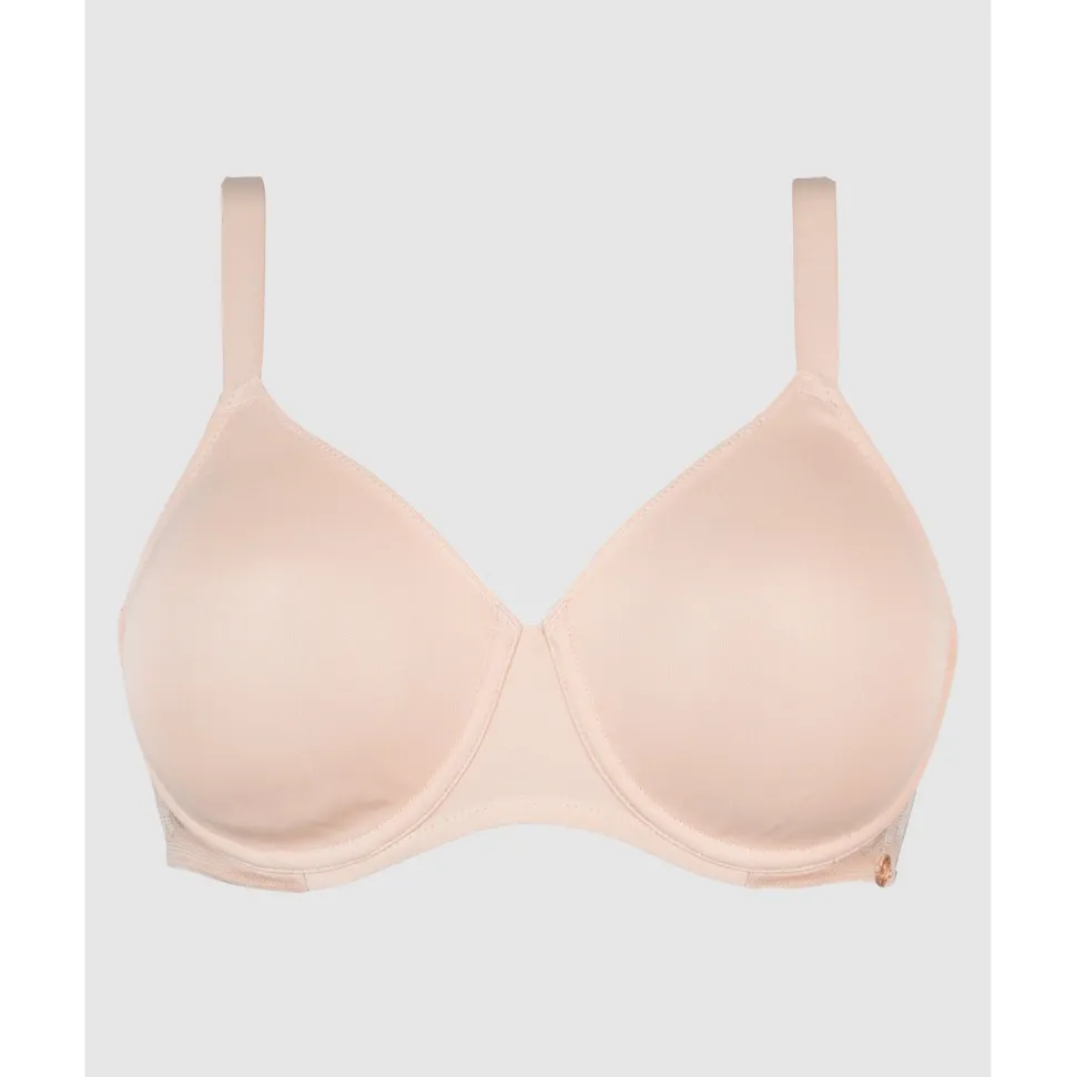 Buy Perfect Curves Wired Minimiser Bra with Lace-Blush
