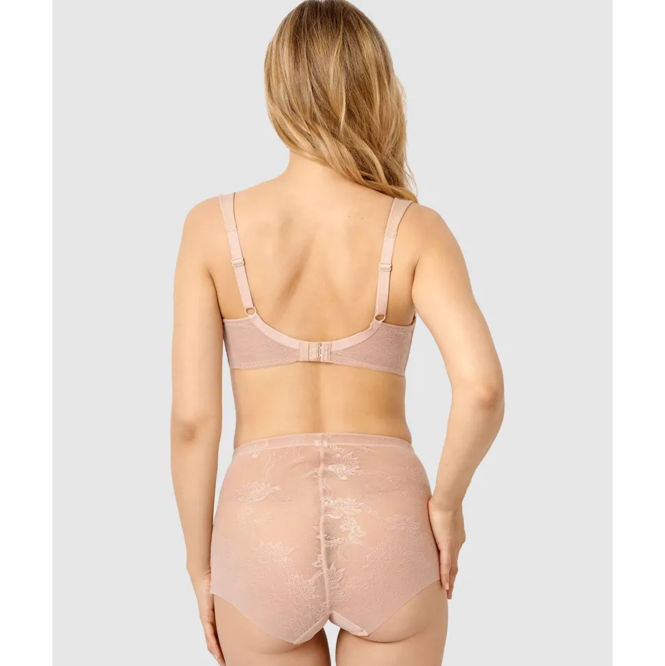 Buy Perfect Shape High Waist Lace & Microfiber Brief-Nude