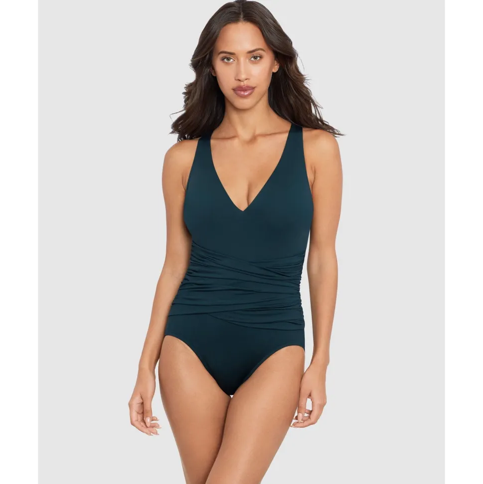 Buy Plot Twist Valerie One Piece Shaping Swimsuit-Verdigris