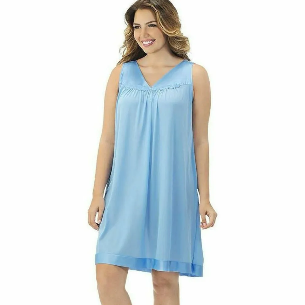Buy Plus Size Short Sleeveless Nightgown