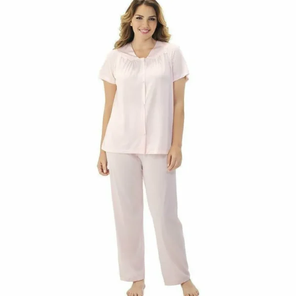 Buy Plus Size Short Sleeve Long Pyjama Set
