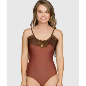 Buy Pure Underwired One Piece Swimsuit with Lace Ruffle