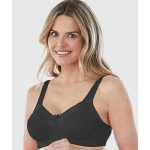 Buy Satin Trim Wirefree Unlined Cotton Bra