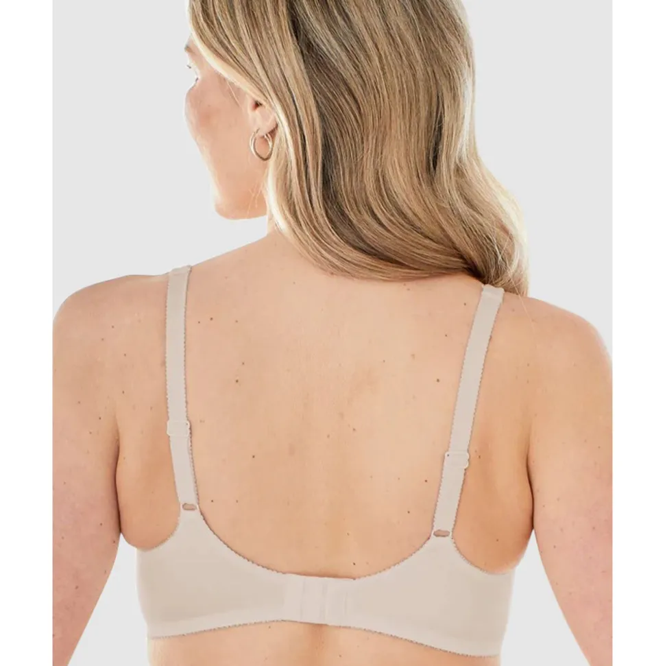 Buy Satin Trim Wirefree Unlined Cotton Bra