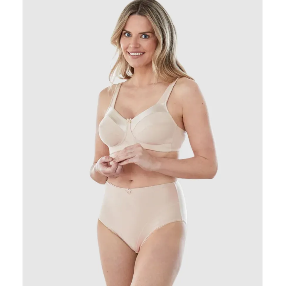 Buy Satin Trim Wirefree Unlined Cotton Bra