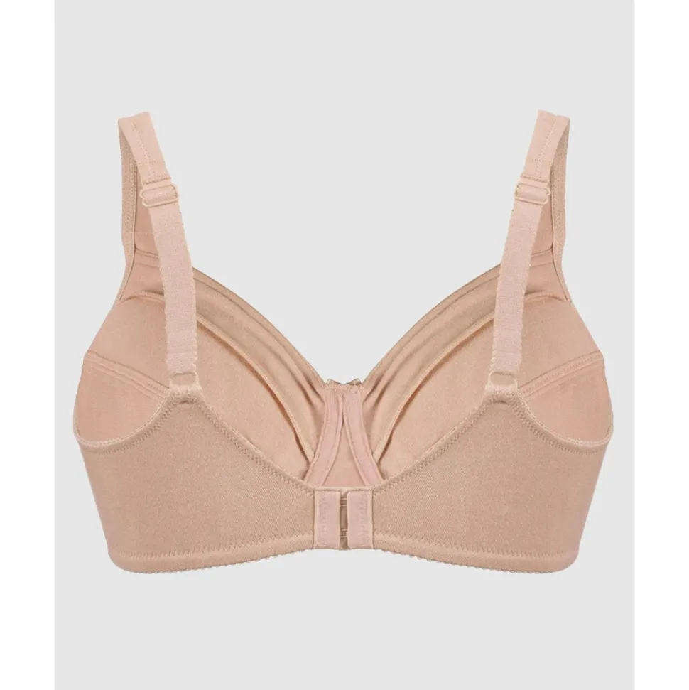 Buy Satin Trim Wirefree Unlined Cotton Bra