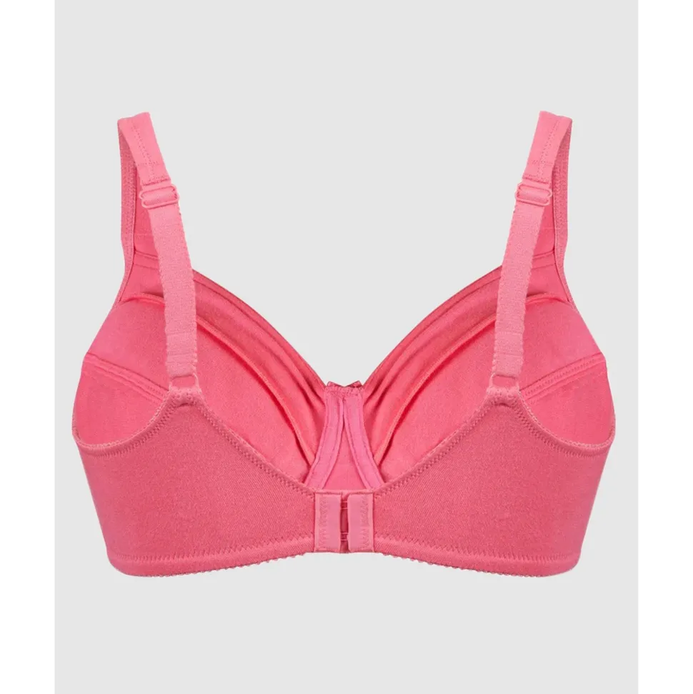 Buy Satin Trim Wirefree Unlined Cotton Bra