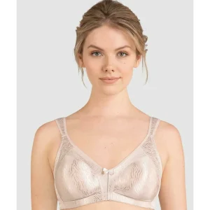 Buy Satin Wide Strap Soft & Wireless Minimiser Bra