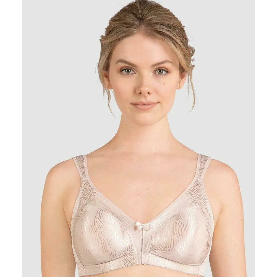 Buy Satin Wide Strap Soft & Wireless Minimiser Bra