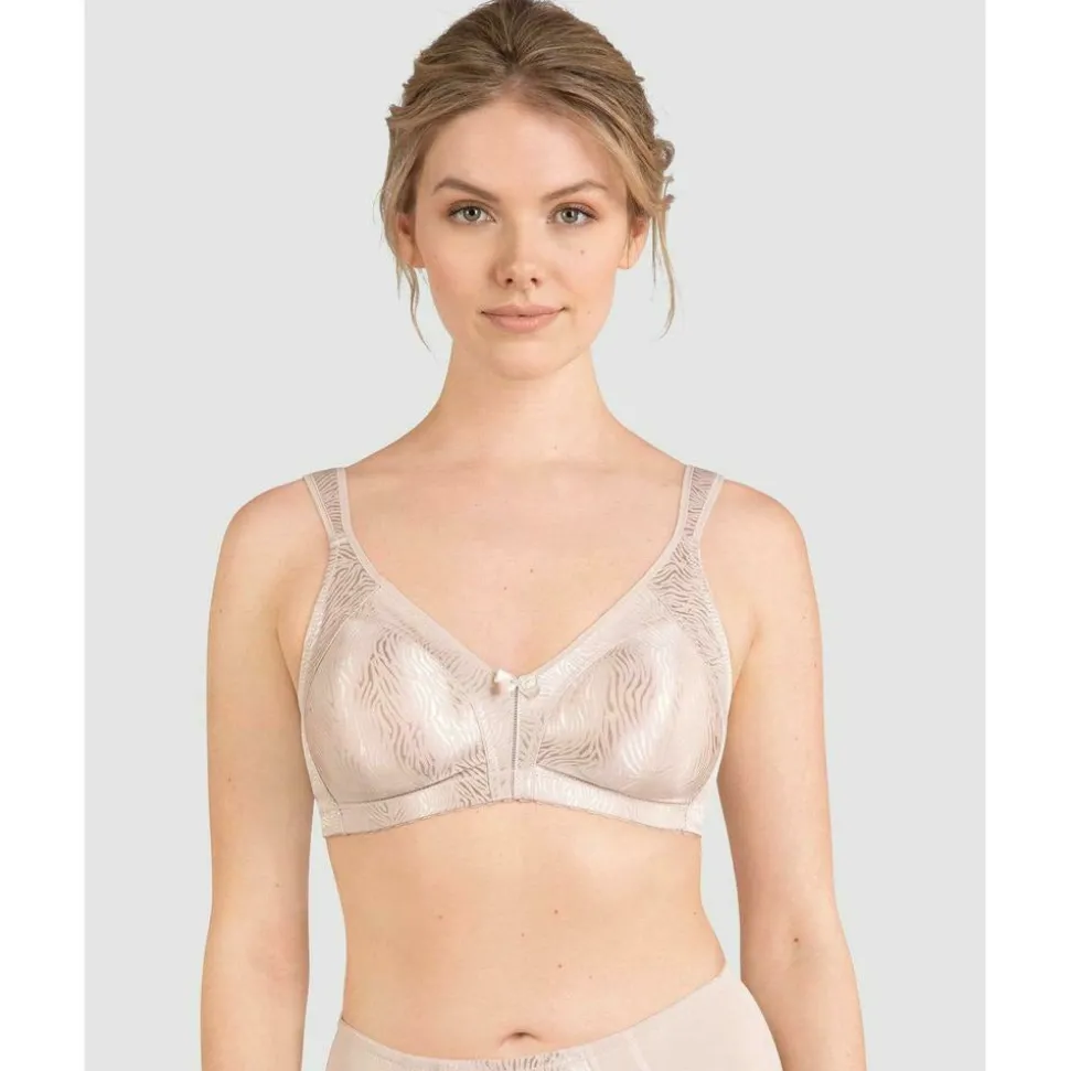 Buy Satin Wide Strap Soft & Wireless Minimiser Bra