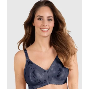 Buy Satin Wide Strap Wireless Minimiser Bra