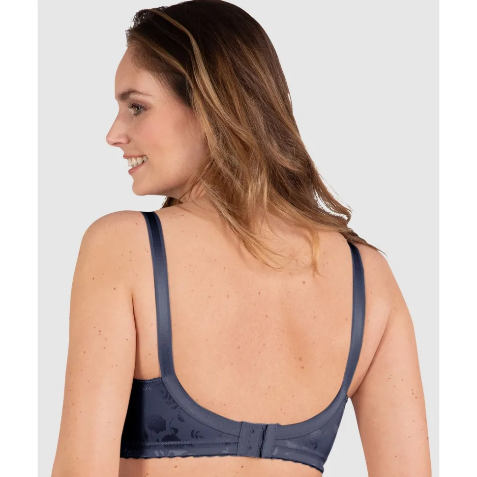 Buy Satin Wide Strap Wireless Minimiser Bra