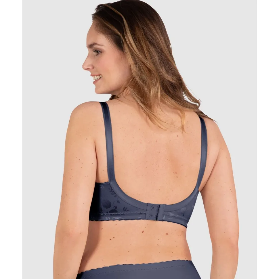 Buy Satin Wide Strap Wireless Minimiser Bra