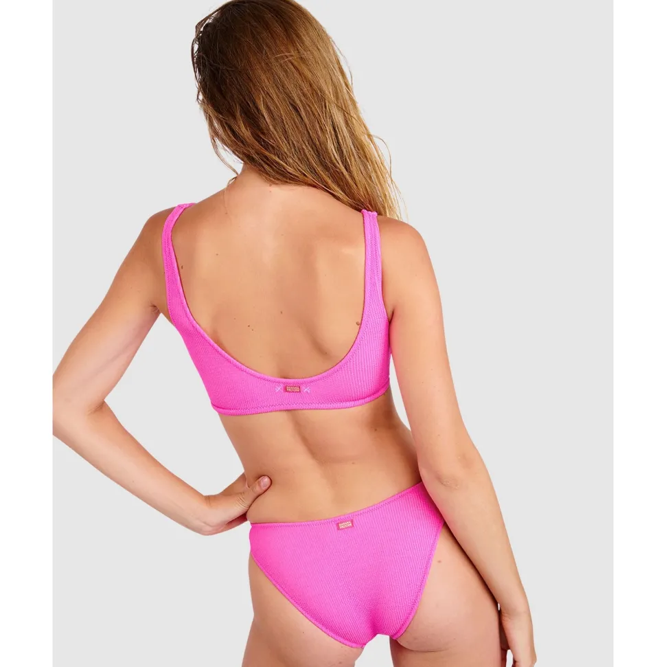Buy Scrunchy Naida Ribbed High Leg Bikini Bottom