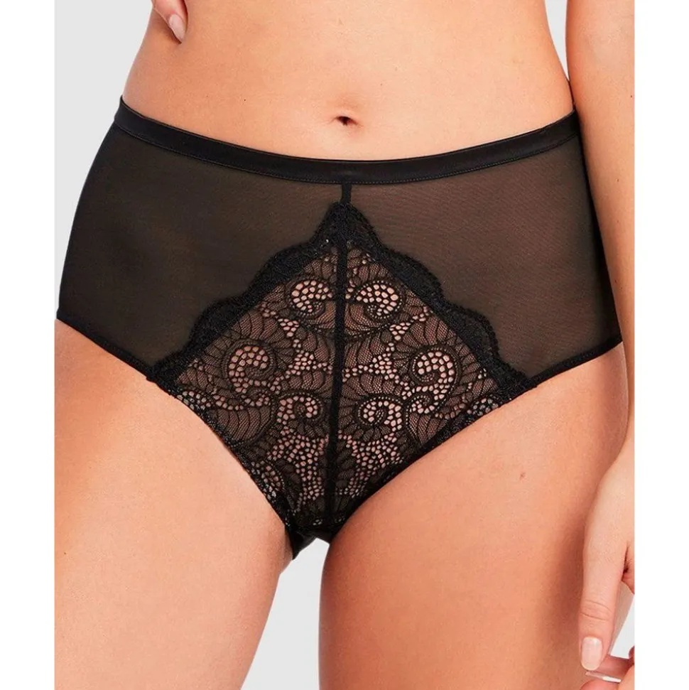 Buy Serena High Waist Tulle & Lace Brief
