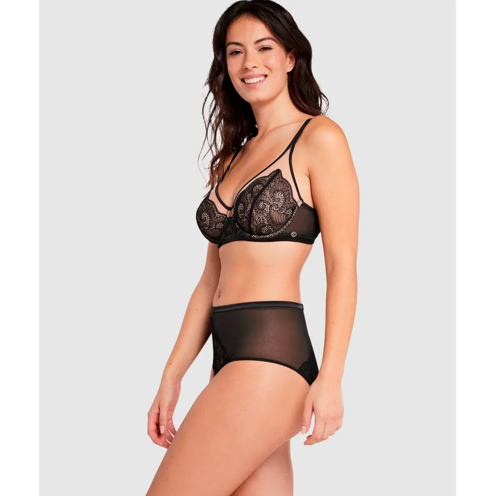 Buy Serena High Waist Tulle & Lace Brief