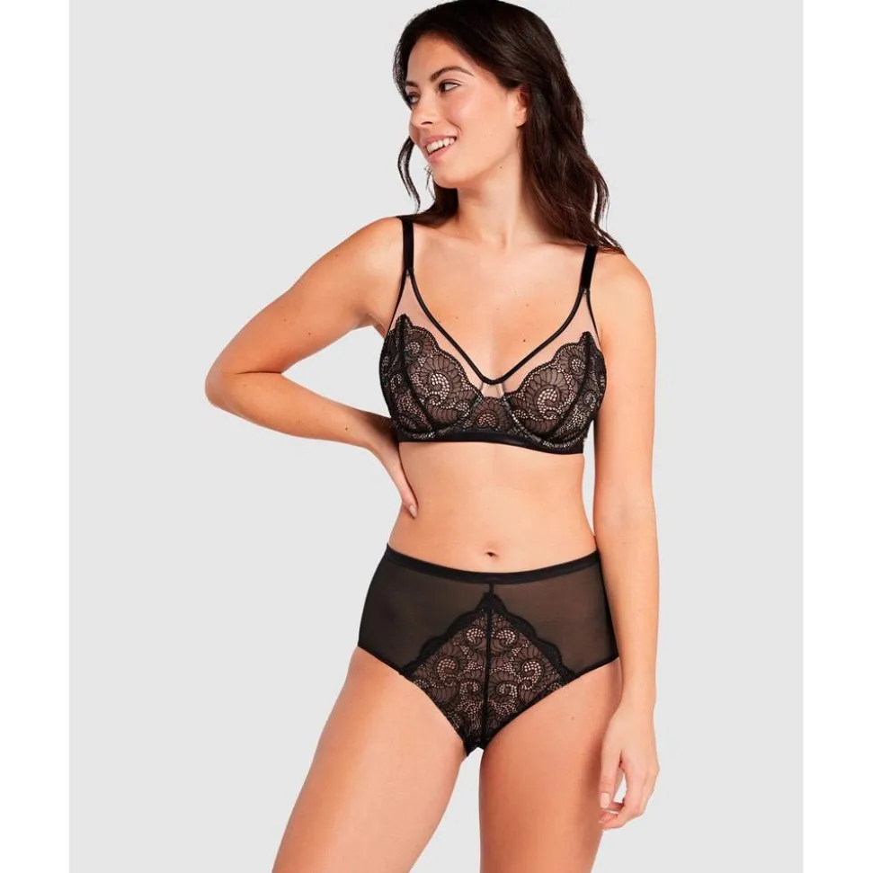 Buy Serena High Waist Tulle & Lace Brief