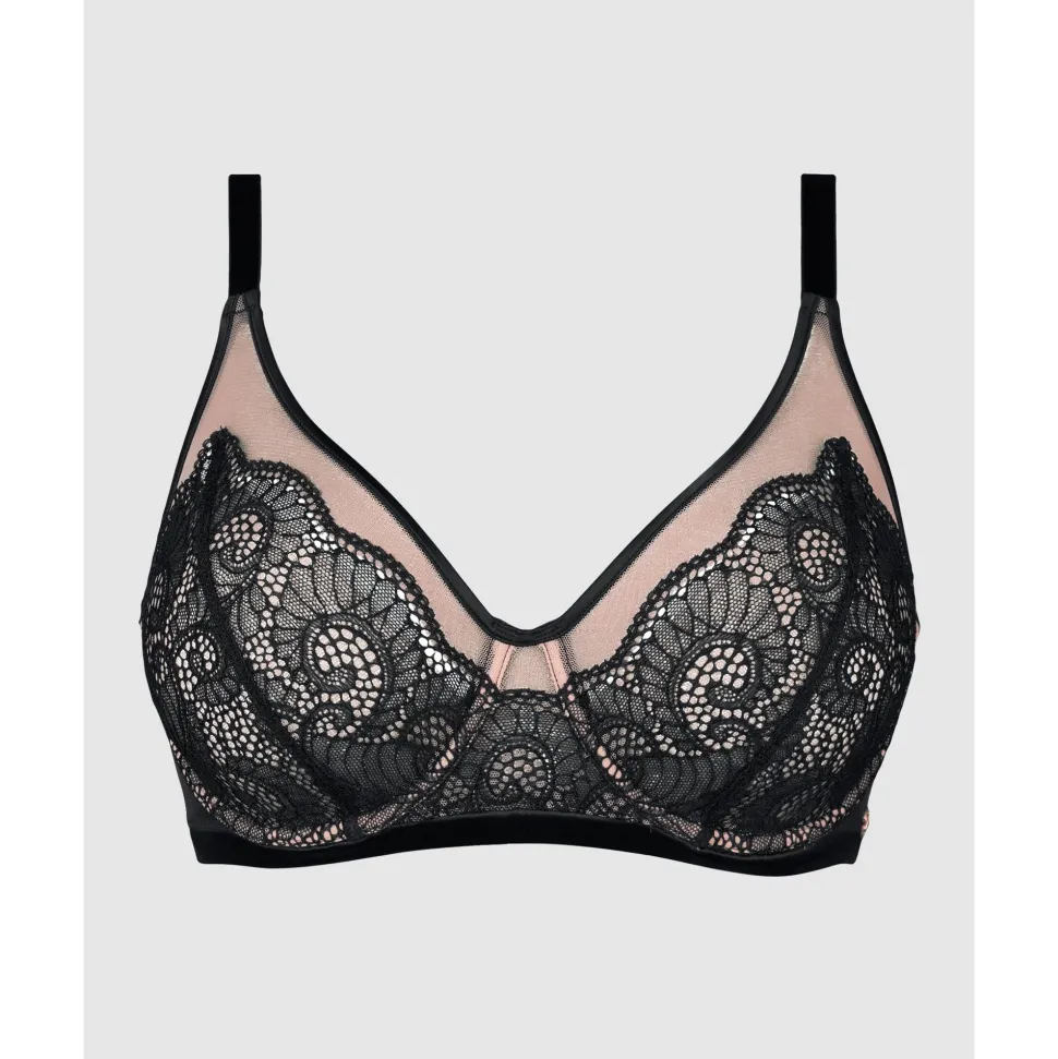 Buy Serena Wired Tulle & Lace Plunge Bra