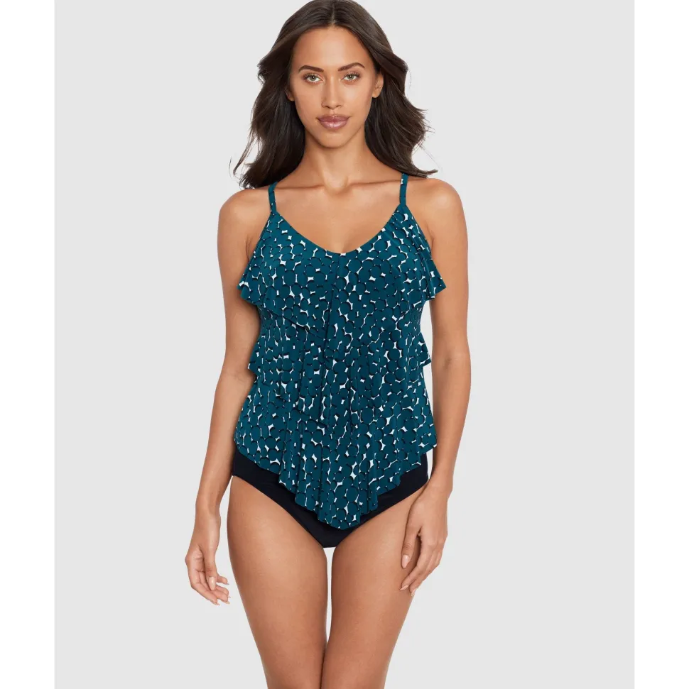 Buy Shadow Dot Rita Tiered Soft Cup Tankini Top