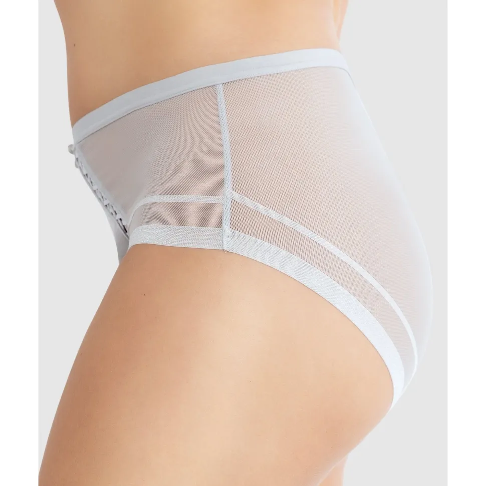 Buy Shea Full Coverage High Waist Brief-Silver