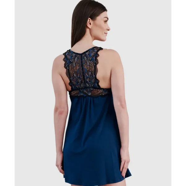 Buy Short Viscose & Lace Nightie with Bust Support
