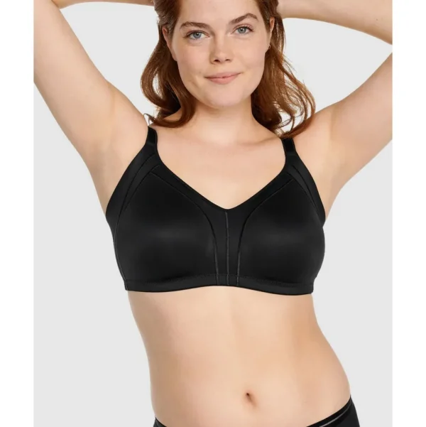 Buy Side Smoothing Wirefree Minimiser Bra-Black