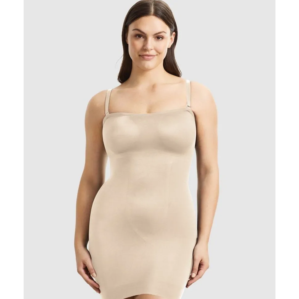 Buy Sleek Essentials Convertible-to-Strapless Shaper Slip-Warm Beige