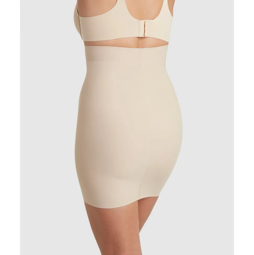 Buy Sleek Essentials High Waist Shaper Slip Skirt-Warm Beige