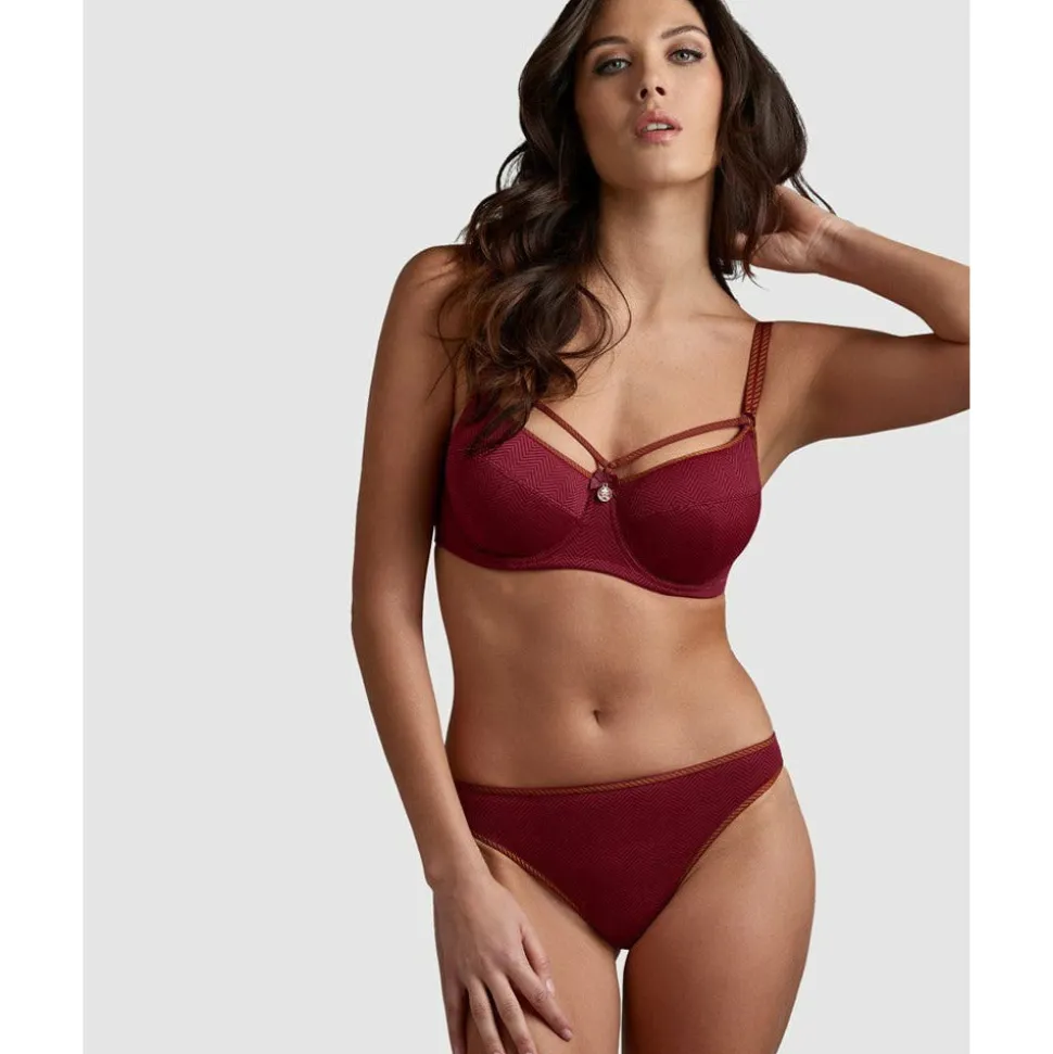 Buy Space Odyssey Rhubarb and Gold Unpadded Balcony Bra D+