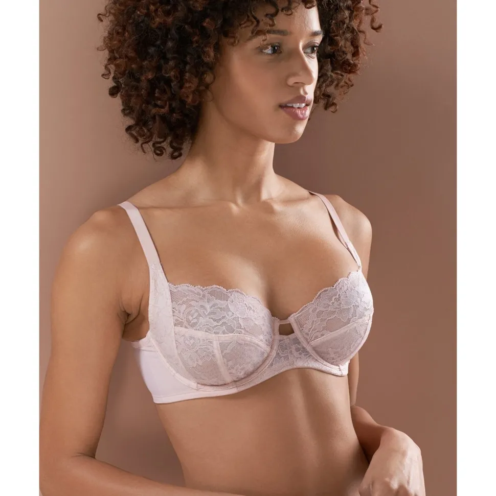 Buy Statement Supportive Full Figure Wired Lace Bra Cameo Rose/Cashmere