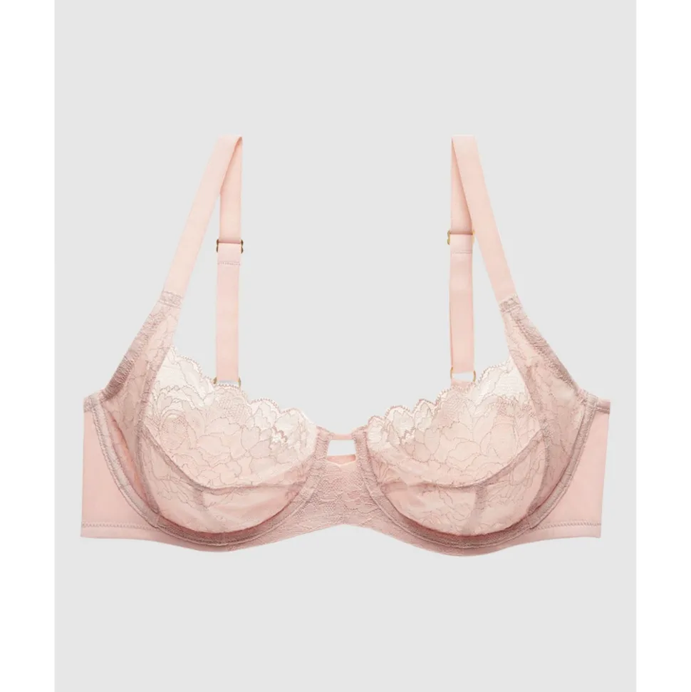 Buy Statement Supportive Full Figure Wired Lace Bra Cameo Rose/Cashmere