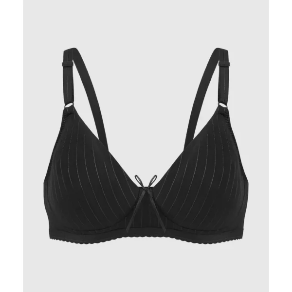 Buy Striped Cotton Lightly Lined Wirefree Plunge Bra