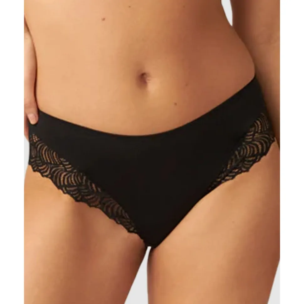 Buy The Friday Sustainable Lace Trim Brief-Black