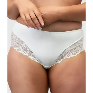 Buy The Friday Sustainable Lace Trim Brief-Ecru