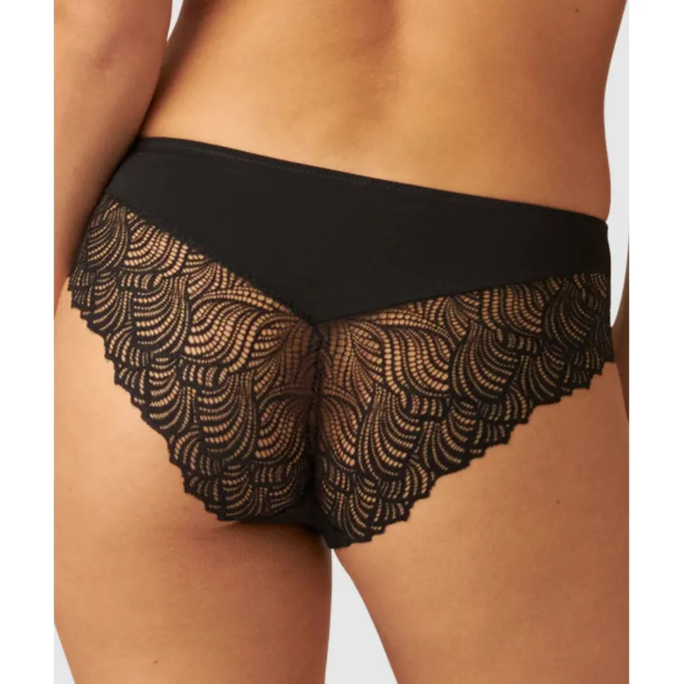 Buy The Friday Sustainable Lace Trim Brief-Black
