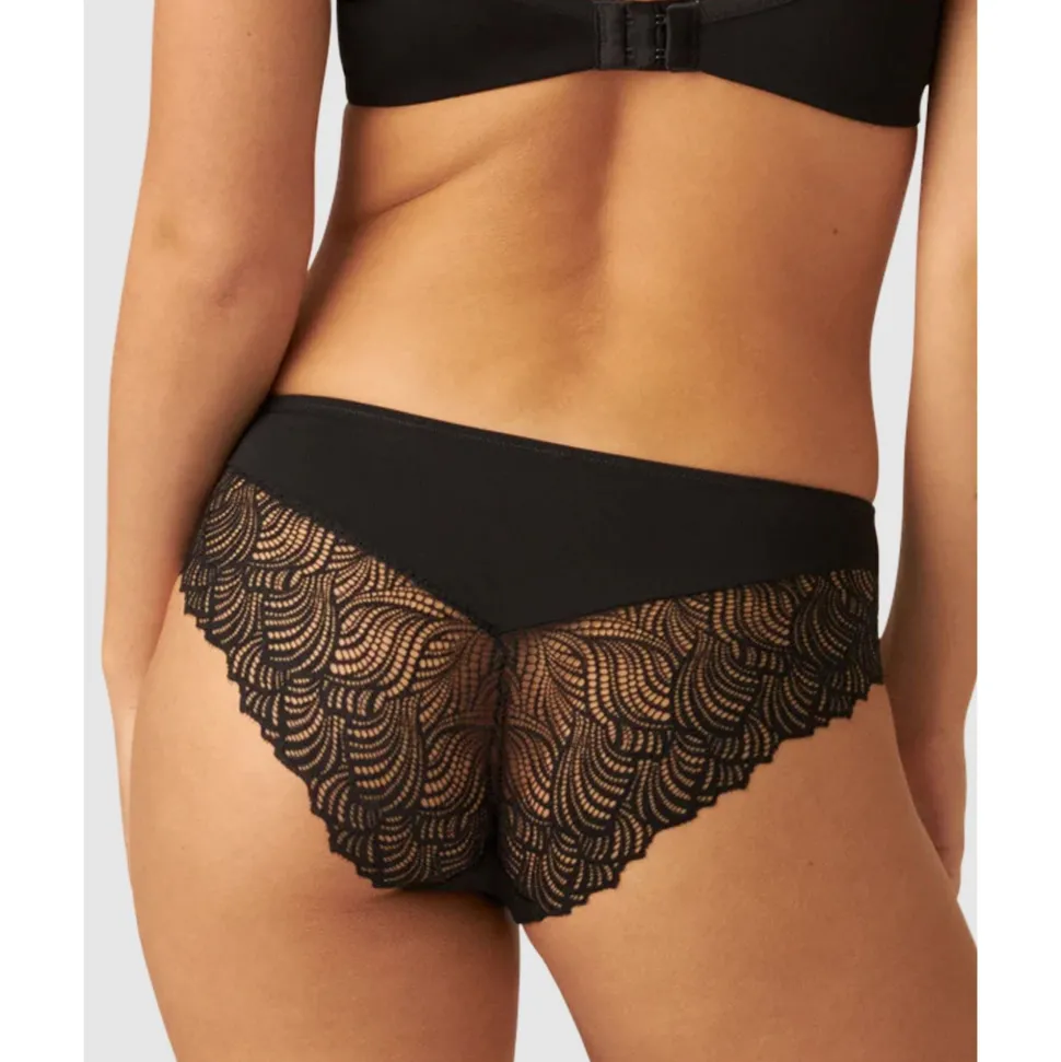 Buy The Friday Sustainable Lace Trim Brief-Black