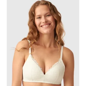 Buy The Friday Wirefree Recycled Lace Bra-Ecru