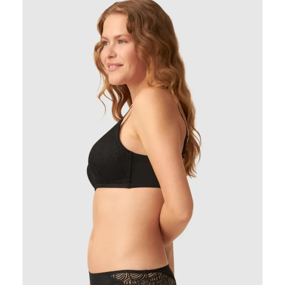 Buy The Friday Wirefree Recycled Lace Bra-Black