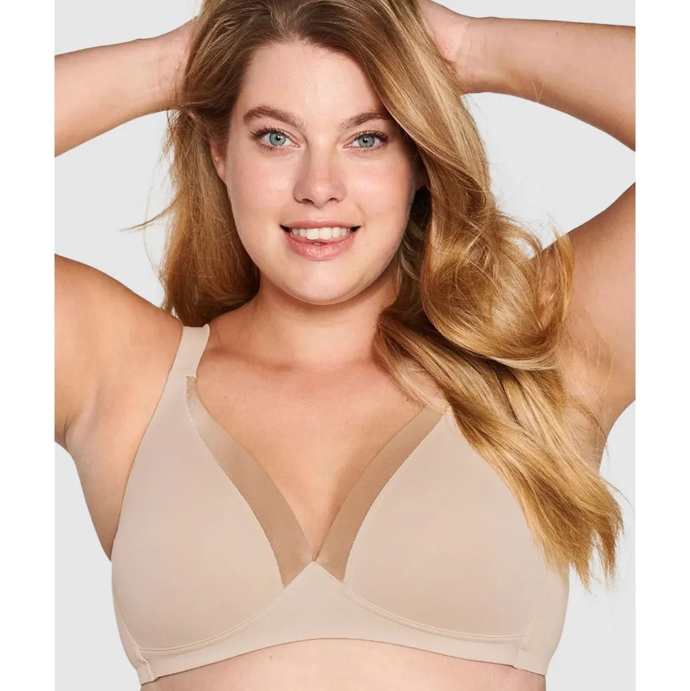 Buy The Wednesday Wireless T-Shirt Bra with Padded Straps-Clay