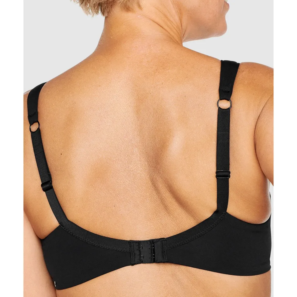 Buy The Wednesday Wireless T-Shirt Bra with Padded Straps-Black