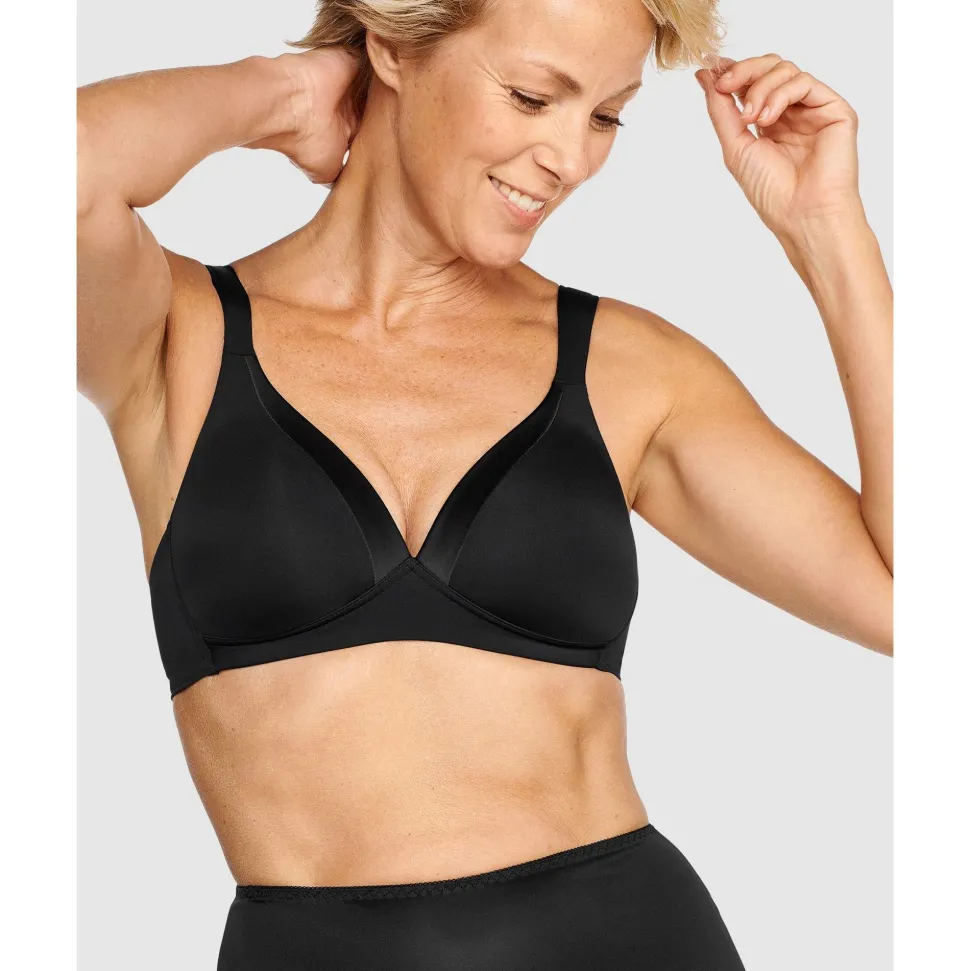 Buy The Wednesday Wireless T-Shirt Bra with Padded Straps-Black