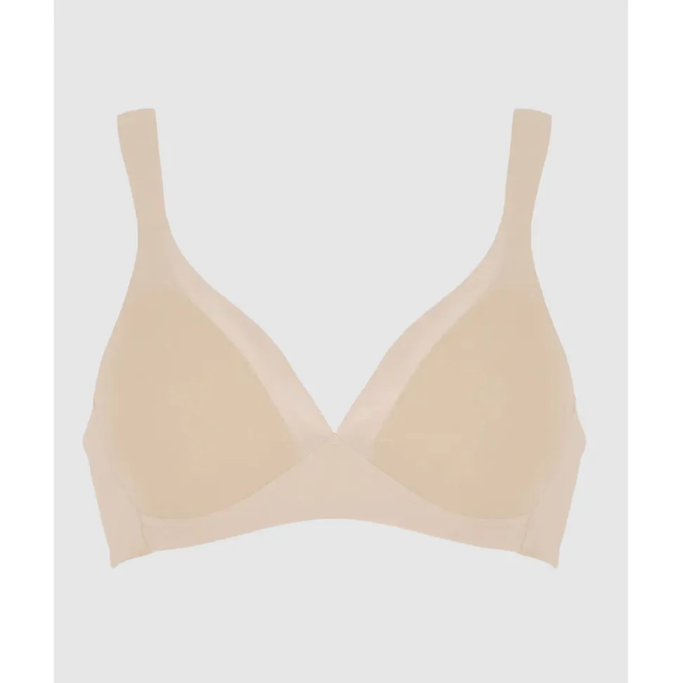 Buy The Wednesday Wireless T-Shirt Bra with Padded Straps-Clay