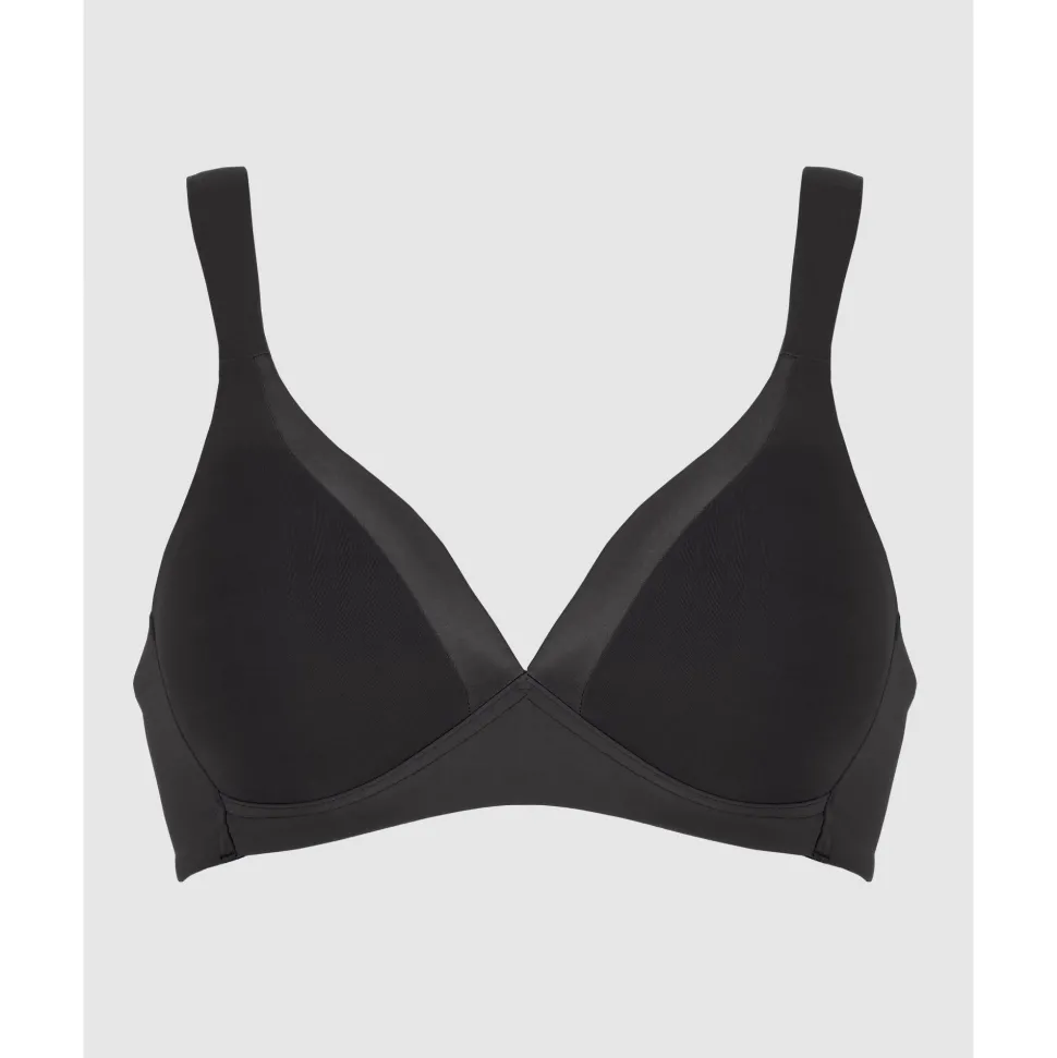 Buy The Wednesday Wireless T-Shirt Bra with Padded Straps-Black