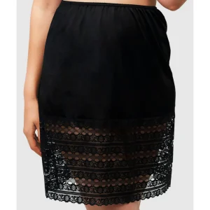 Buy Trimmable Half Slip Lingerie Underskirt With Lace-Black
