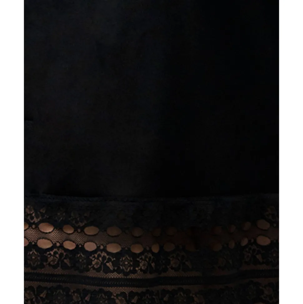 Buy Trimmable Half Slip Lingerie Underskirt With Lace-Black