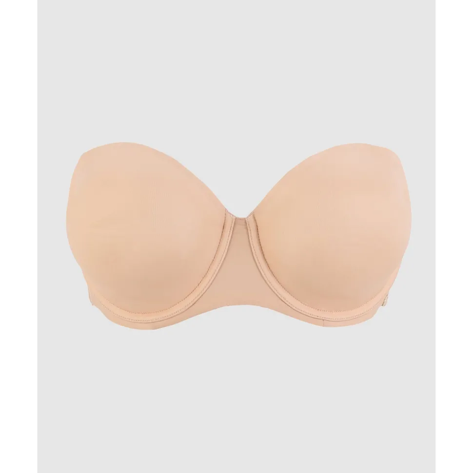 Buy Unseen Bandeau Bra Wired Molded Foam Cup-Blush/Beige